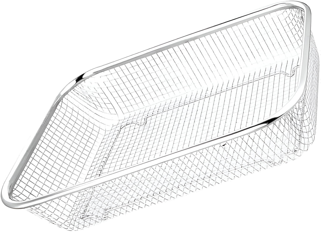 Stainless Steel Strainer - Stylish and Practical Rectangular Design for Multi-Use and Rustproof Cooking Tool for Frying and Washing Fruits and Vegetables! (Large Size 37 * 27cm)