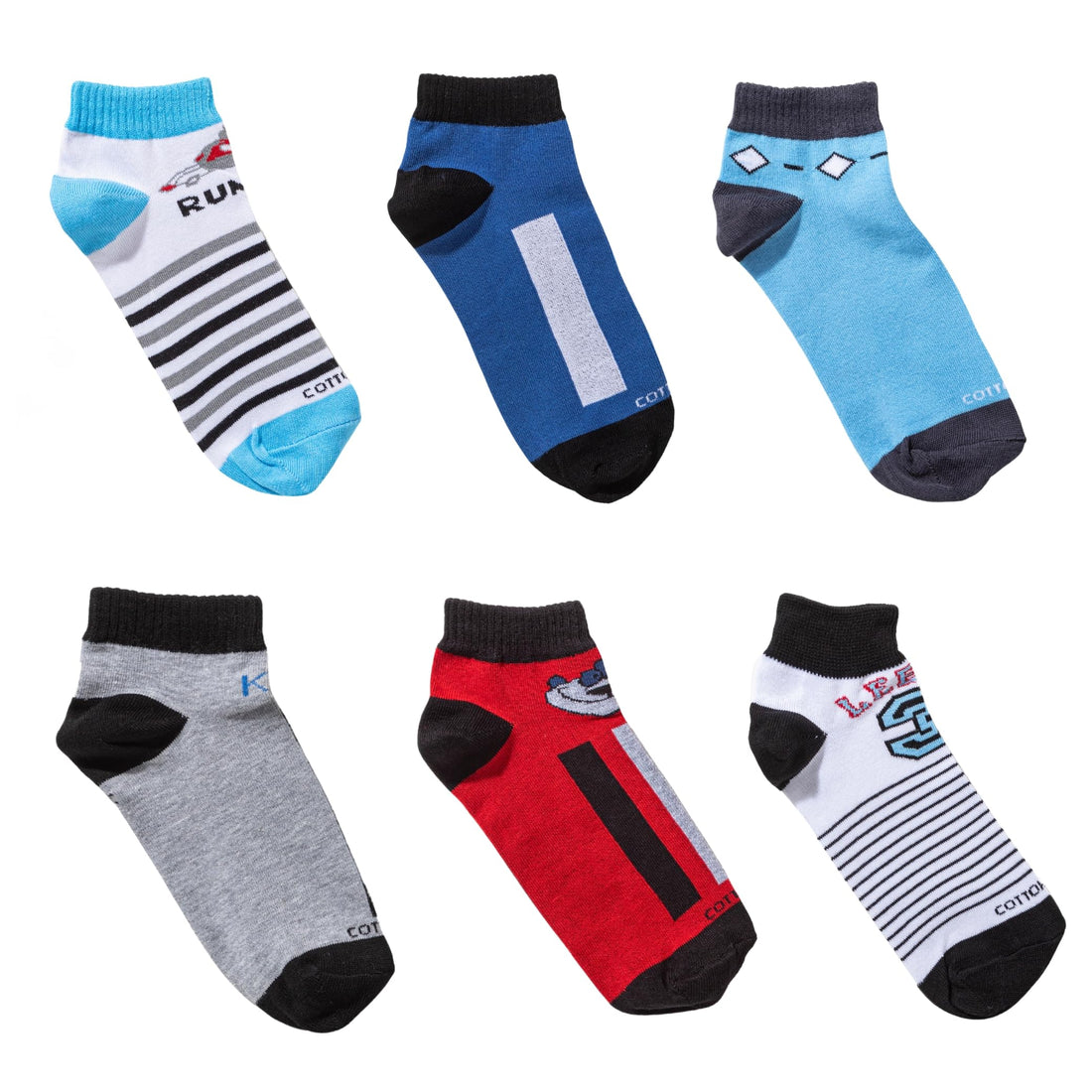 Cottonil Pack Of 6 Collection Summer Socket Socks For Kids