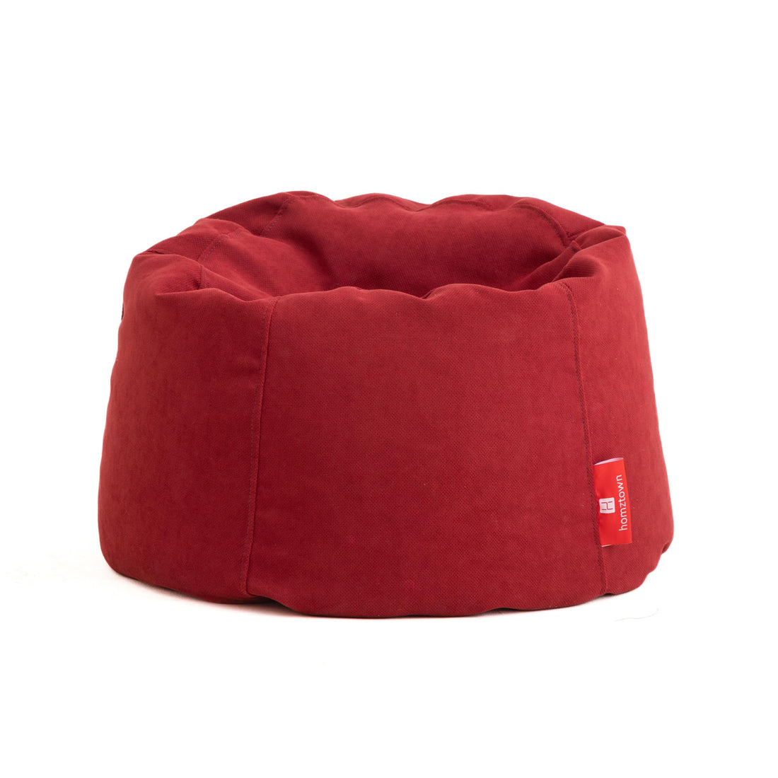 HomeTown Large Sabia Bean Bag - Indoor Bean Bag Chair, Portable and Comfortable Furniture, Perfect Indoor and Outdoor Furniture - Burgundy, 52x84 cm