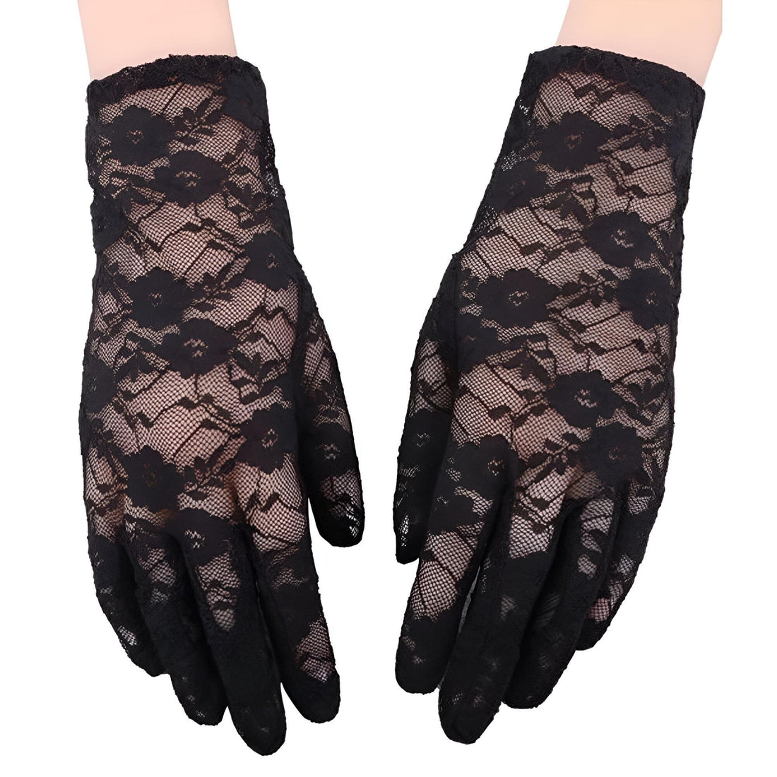Short Lace Gloves - Chic and Classy Short Lace Gloves for Women, Perfect Addition to Any Formal Attire or Evening Dress.