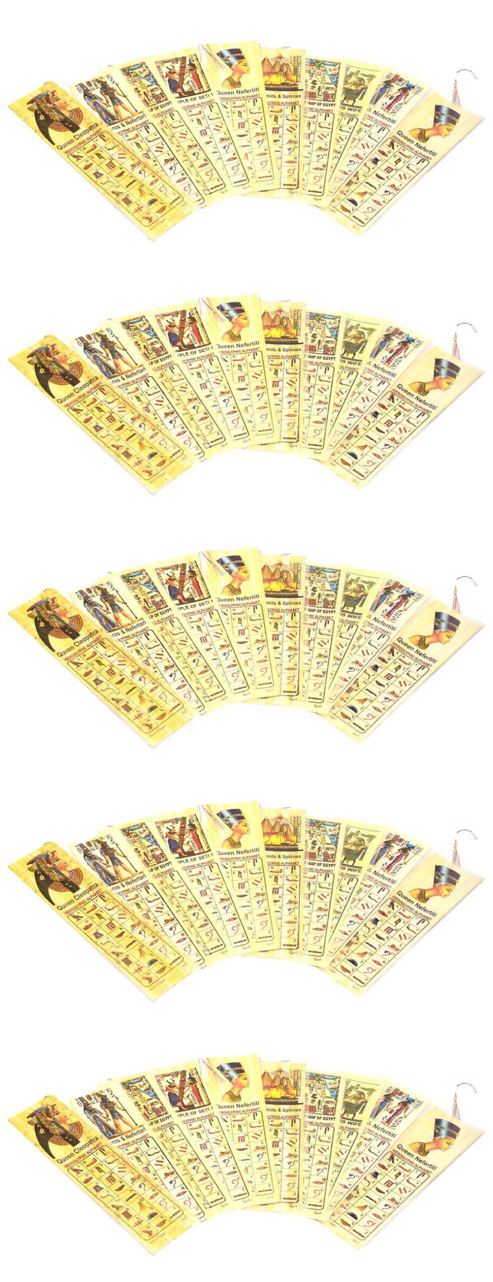 50 Pieces immatgar Egyptian Papyrus Bookmarks Educational ancient Egyptian souvenirs gifts from Egypt for women and men
