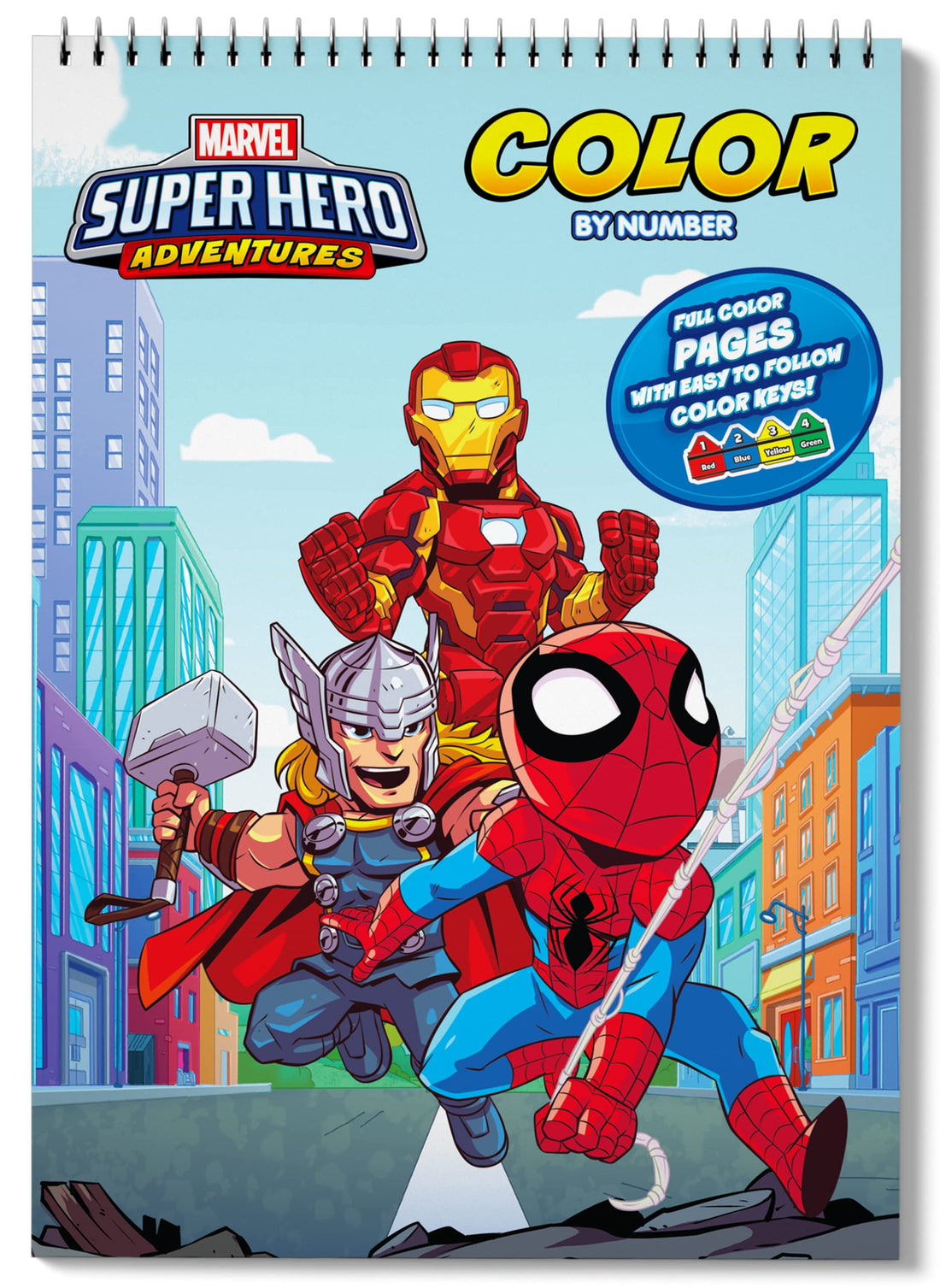 Marvel super hero color by number
