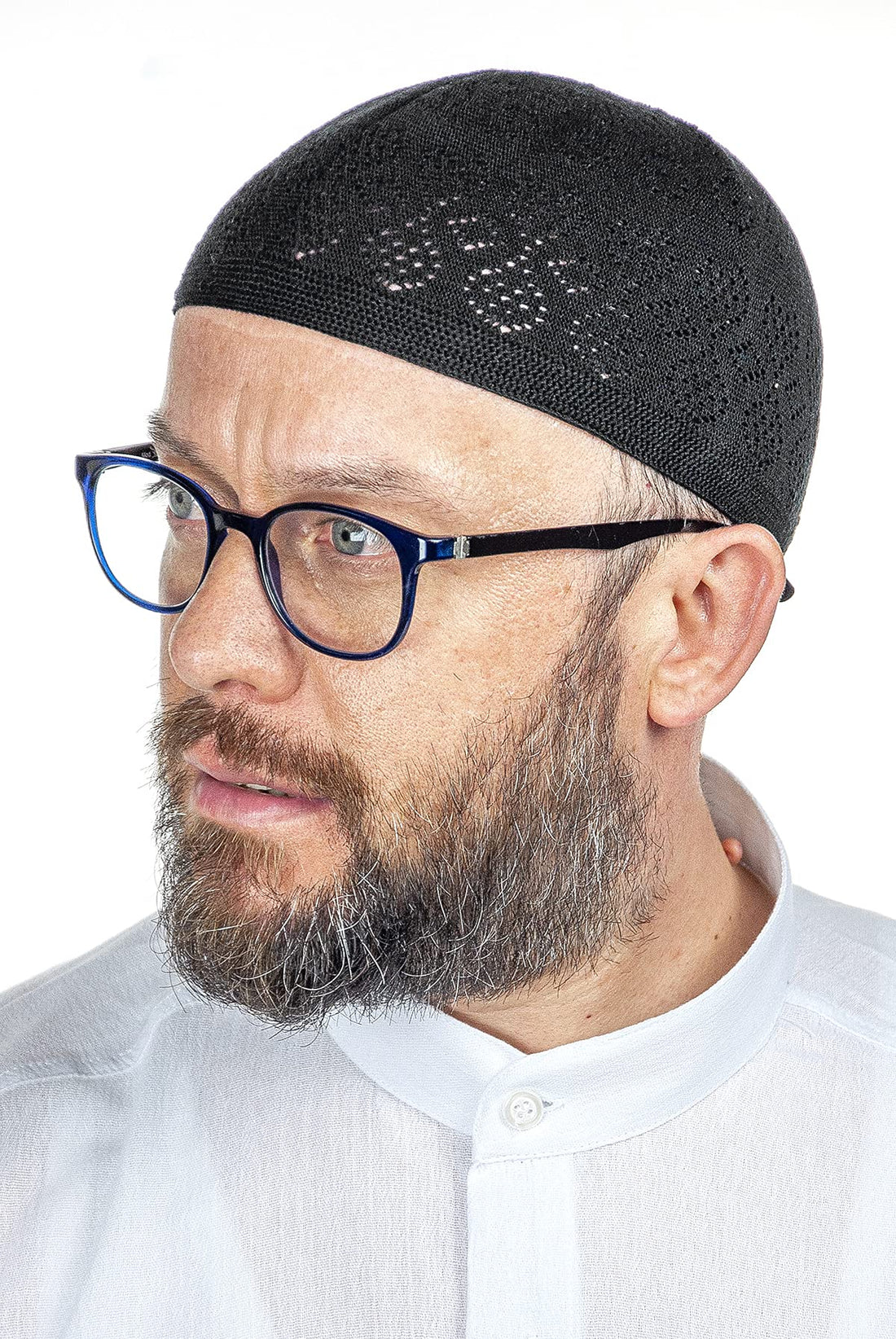 ihvan online Turkish Muslim Knitting Kufi Hats for Men, Taqiya, Takke, Peci, Islamic Caps, Islamic Gifts, Standart Size
