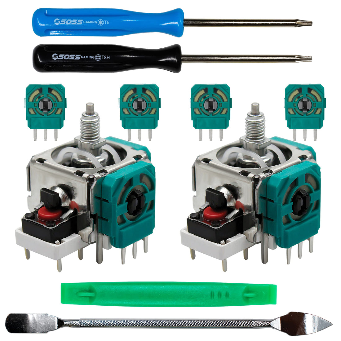 2024 Genuine Analog Joystick Repair Kit for Xbox One Elite Series 2 Controllers - Module 3D Thumbstick - Fix Stick Drift, Broken, and Loose Joysticks