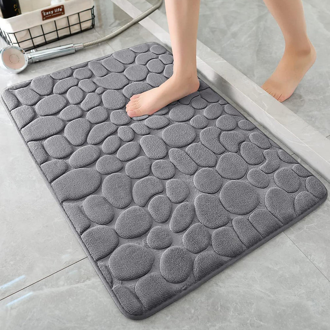 Bathroom Mat Anti Slip Memory Foam Bath Rug - 80x50 CM Instant Dry Bathroom Mats, Washable Rug Door Mat For Bathroom, Super Water Absorbent Shower Mat, Soft Carpet Bath Floor Mat For Bathroom Tub
