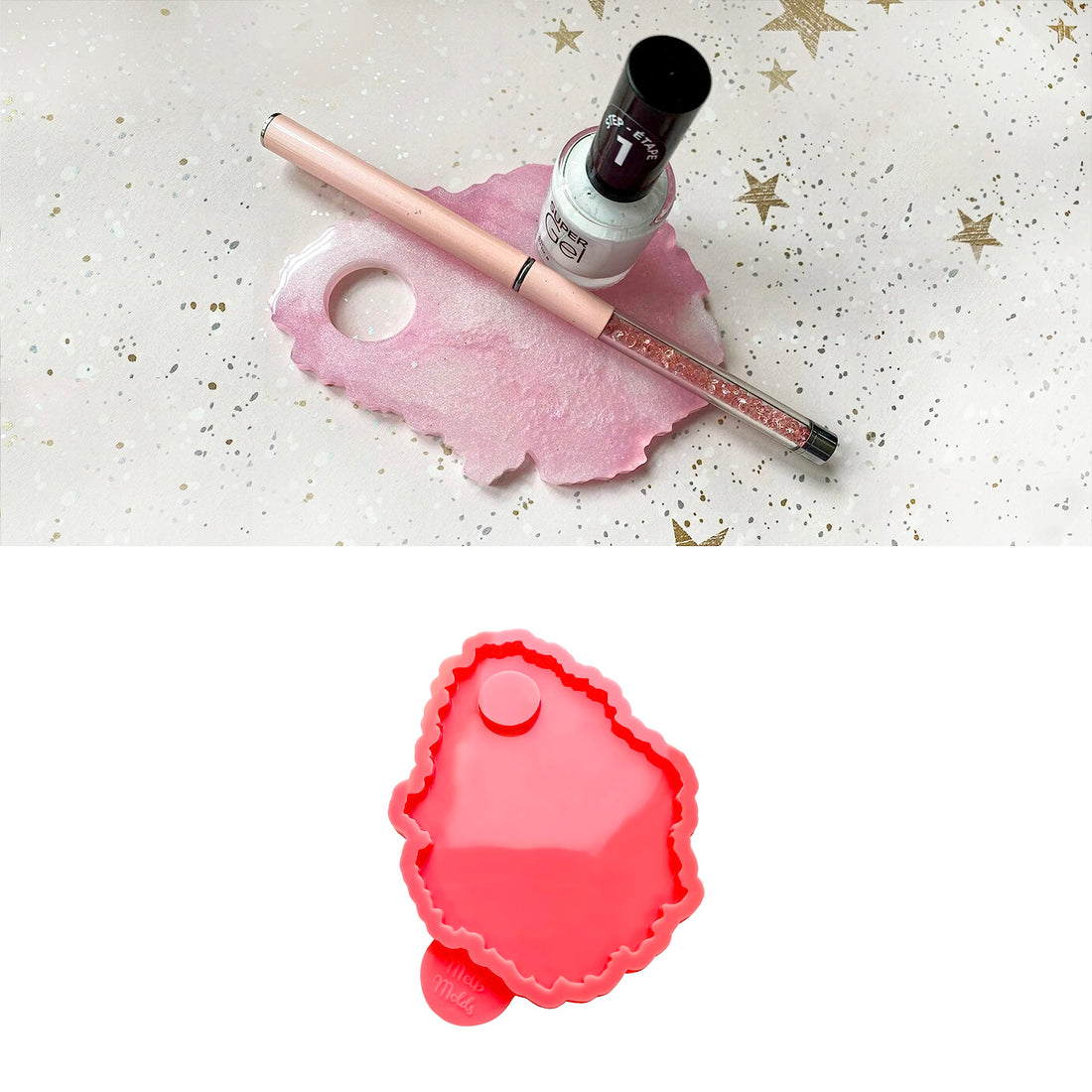 Silicone Mold Cosmetic Mixing Palette Mold Random Shape for Resin Epoxy – for Making Palette for Foundation Mixing – by MelbMolds