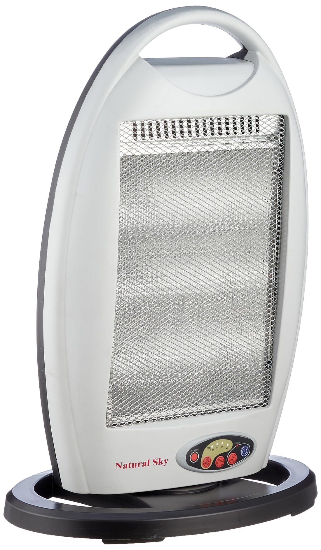 Naturalsky Halogen Heater 3 Candles 1800 Watt with Remote Control - Black/Red