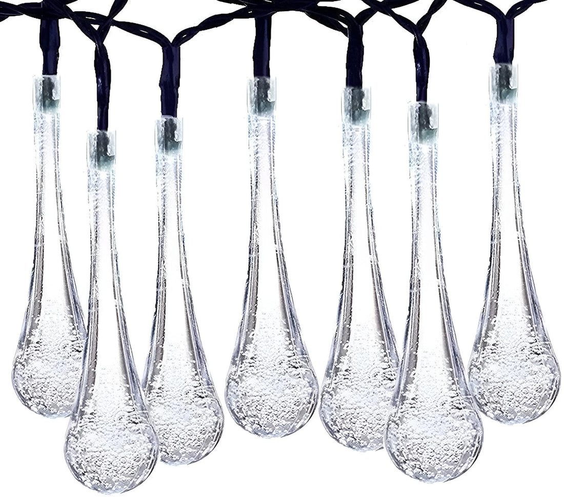 Solar Lights Outdoor - Light up your garden with 3m charming water drop string lights, perfect for creating a festive atmosphere at weddings, parties and other celebrations.