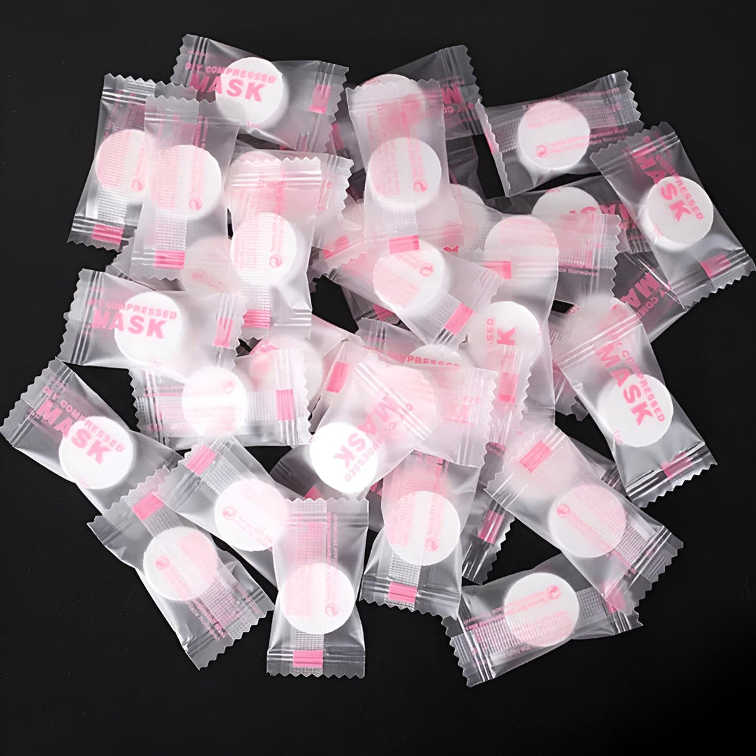 COMPRESSION FACE MASK - Enjoy a unique experience with our Silk Leaf Face Mask, Perfect for Moisturizing and Caring for Skin Anytime and Anywhere.(100pcs)