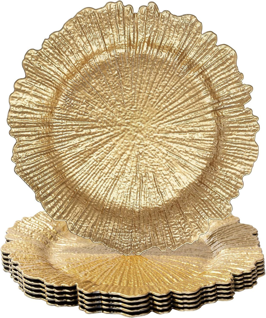 Gold Plastic Dessert Serving Tray - Size 33 cm Ideal for Serving Desserts and Tea in a Practical Way Durable and Attractive Design i