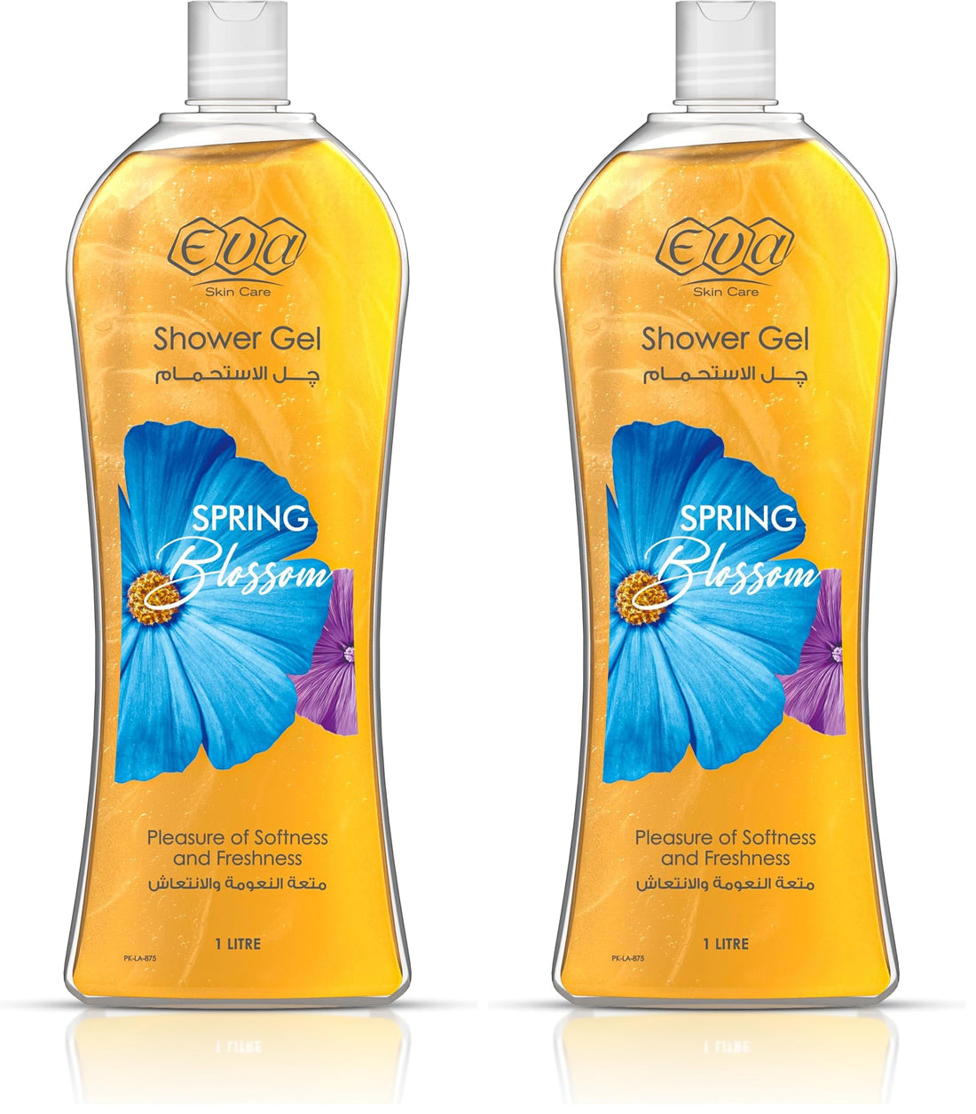 Eva Skin Care Spring blossom shower gel 1 liter (Pack of 2)