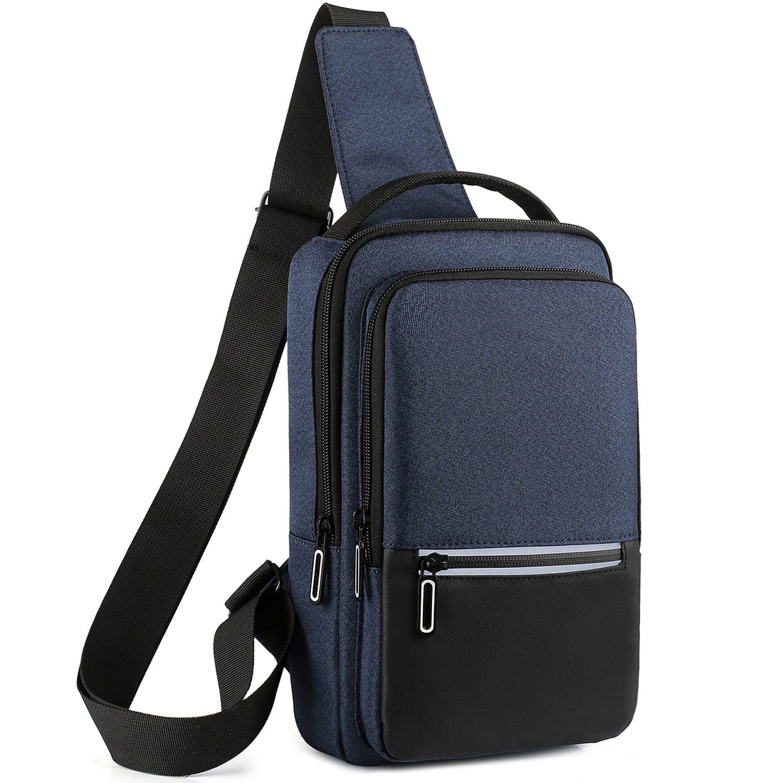 Peicees Sling Bag for Men Casual Shoulder Pack Women Mini Crossbody Chest Bags Small Backpack Men's Messenger Daypack Hiking Working Cycling Travel (Blue), One Size