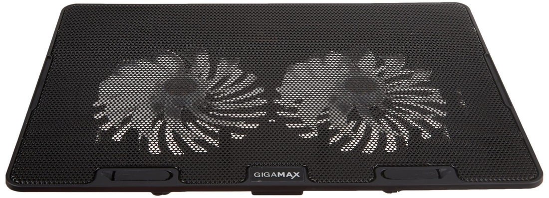 Gigamax Gm77 Laptop Cooler Pad With Super Silent 2 Fans And Ergonomic Design - Black