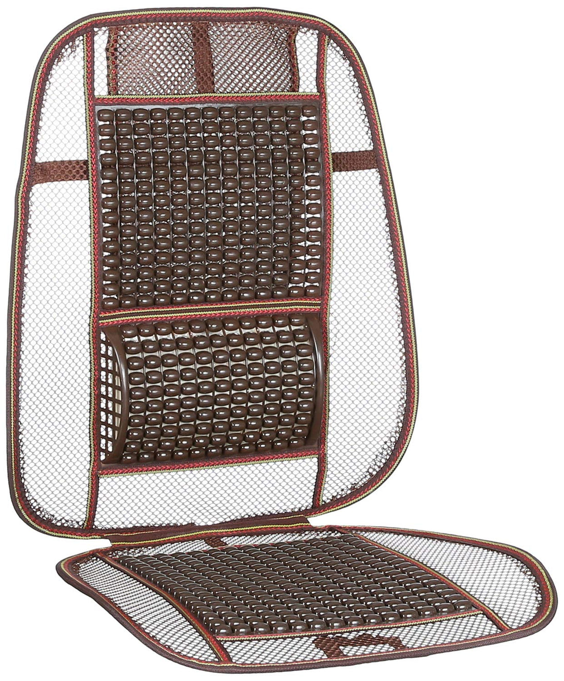 Car Driver and passenger Seat back support Cushion Breathable Mesh Cooling Seat Cover Back Massage Cushion for Car & Truck - Brown ( 2 PCS)