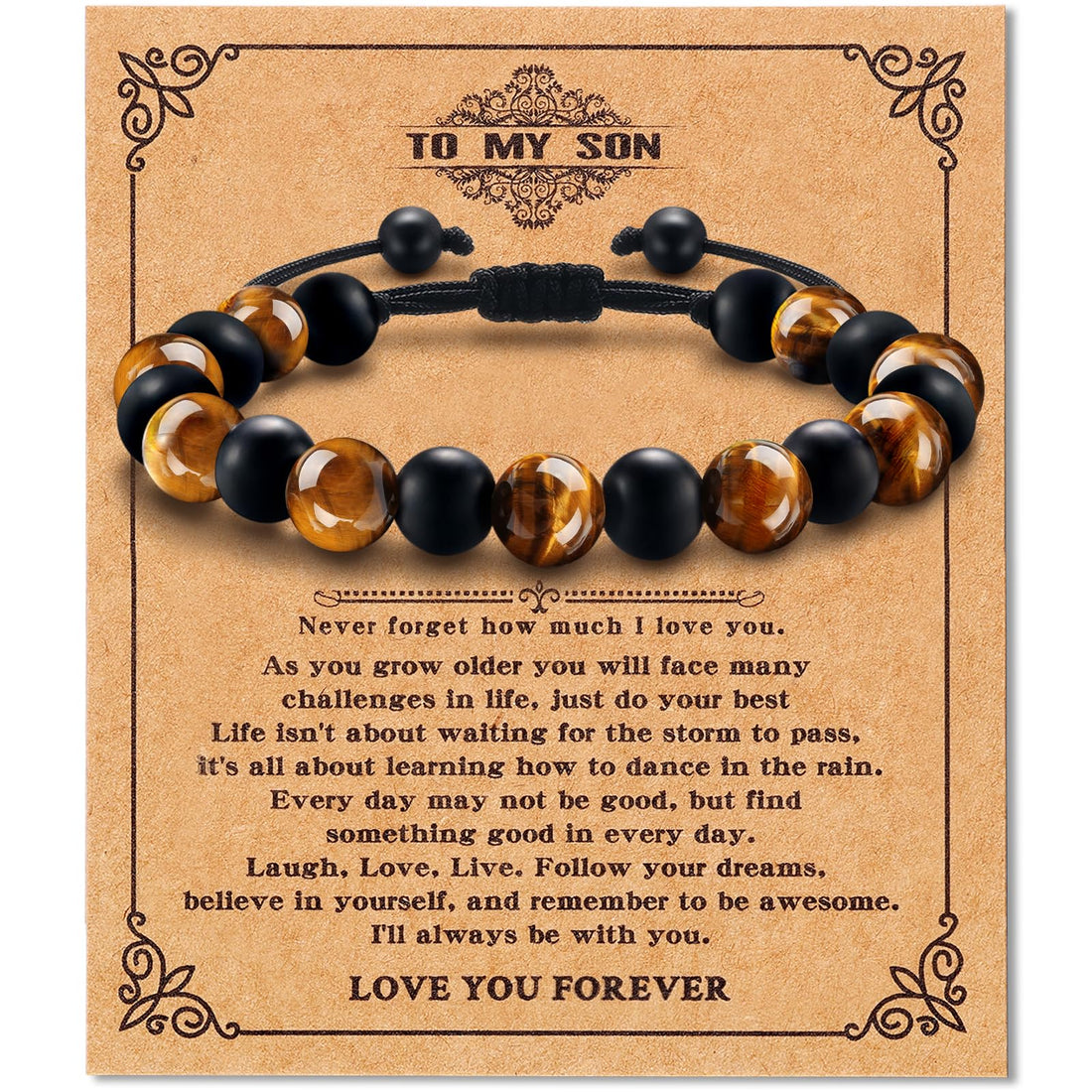 Alissl Yellow Tiger Eye Bracelets for Men Boys - Enhance Aura and Charm - Graduation Birthday Anniversary Back to School Christmas Gifts for Son, Husband, Grandson, Brother