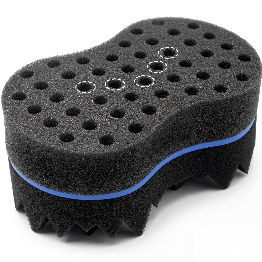 RioRand Hair Sponge Magic Barber Brush Twist Curl Dreads Locking Afro Coil Comb Care Tool - Light and Dark Gray