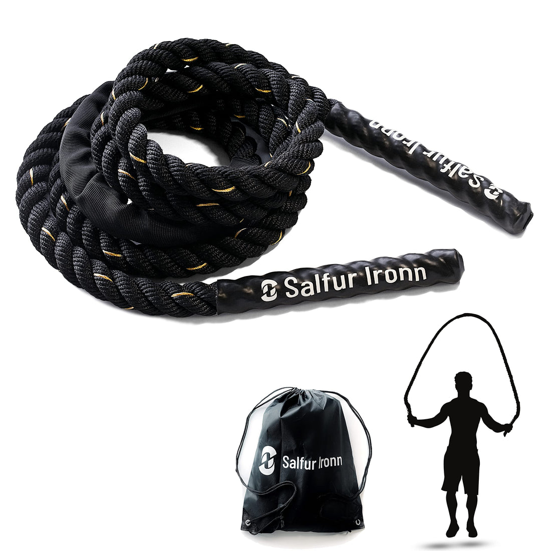Weighted Jump Rope, Heavy Jump Rope - Weight Jumprope to Improve Muscle Strength and Endurance - Durable Jumping Rope - Modern Fitness Jump Ropes for Home, Gym Workout