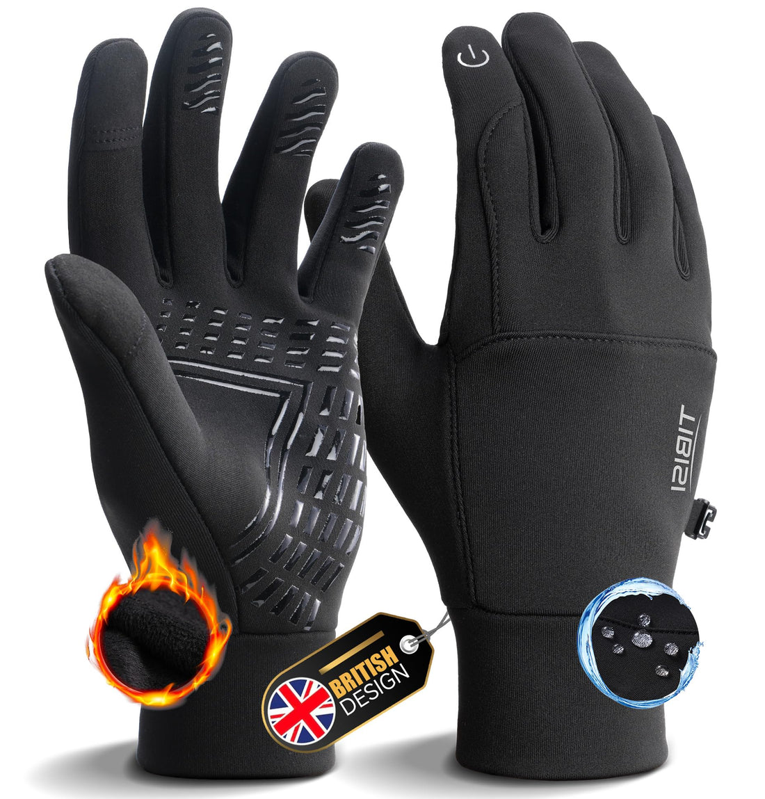 Winter Gloves for Men Women Warm Touch Screen Anti-Slip Lightweight Cold Weather Running Gloves for Cycling Driving Working