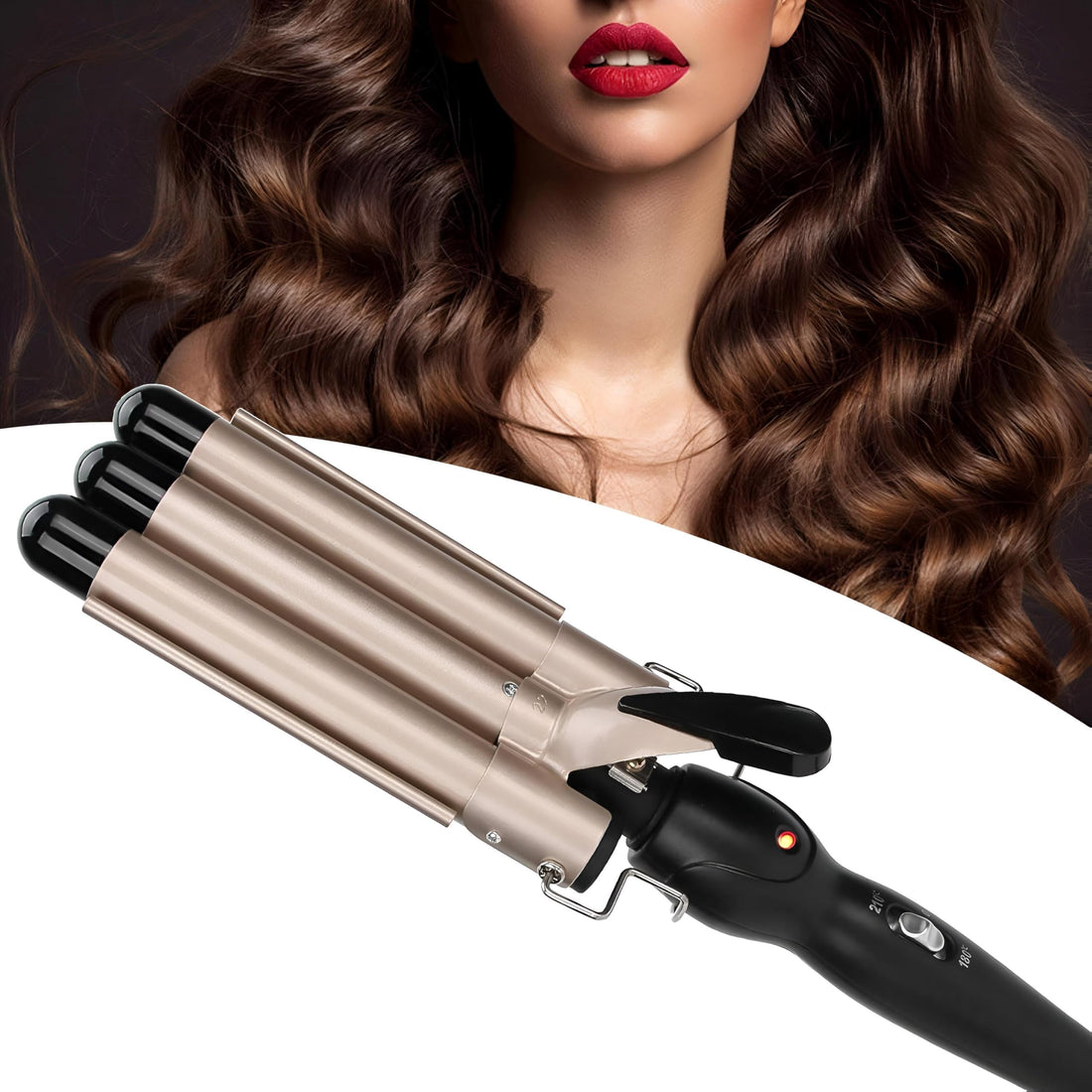 Effortlessly Transform Locks With Professional Flat Iron That Includes Advanced Heat Technology And Lightweight Design For Easy Handling And Design.(Gold)