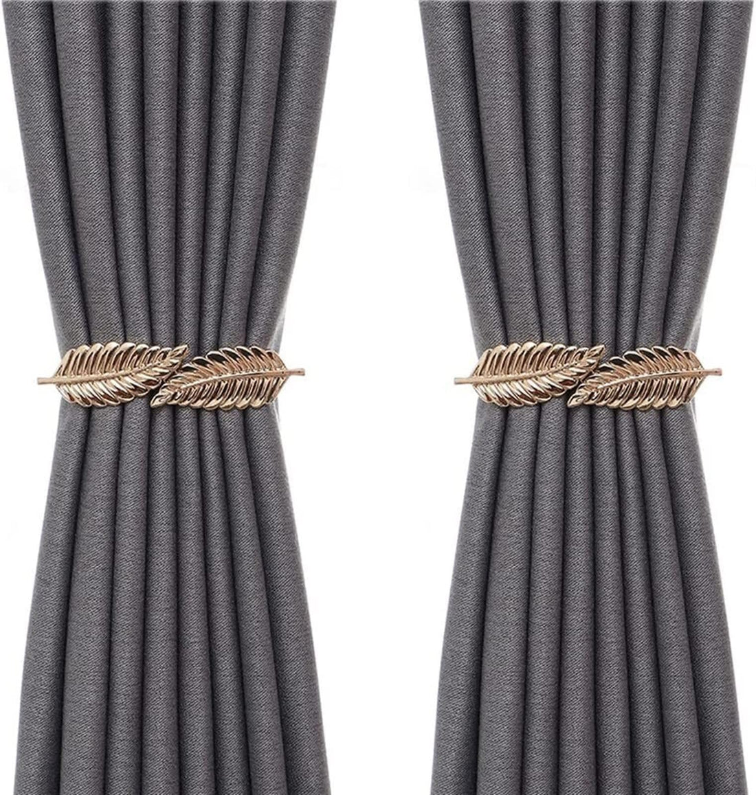 SHOP Aluminum Alloy Spring Curtain Holders, Creative Decorative Alloy Curtain Clip, Curtain Rope Holder for Home Office - Pack of 4, Proudly Presented