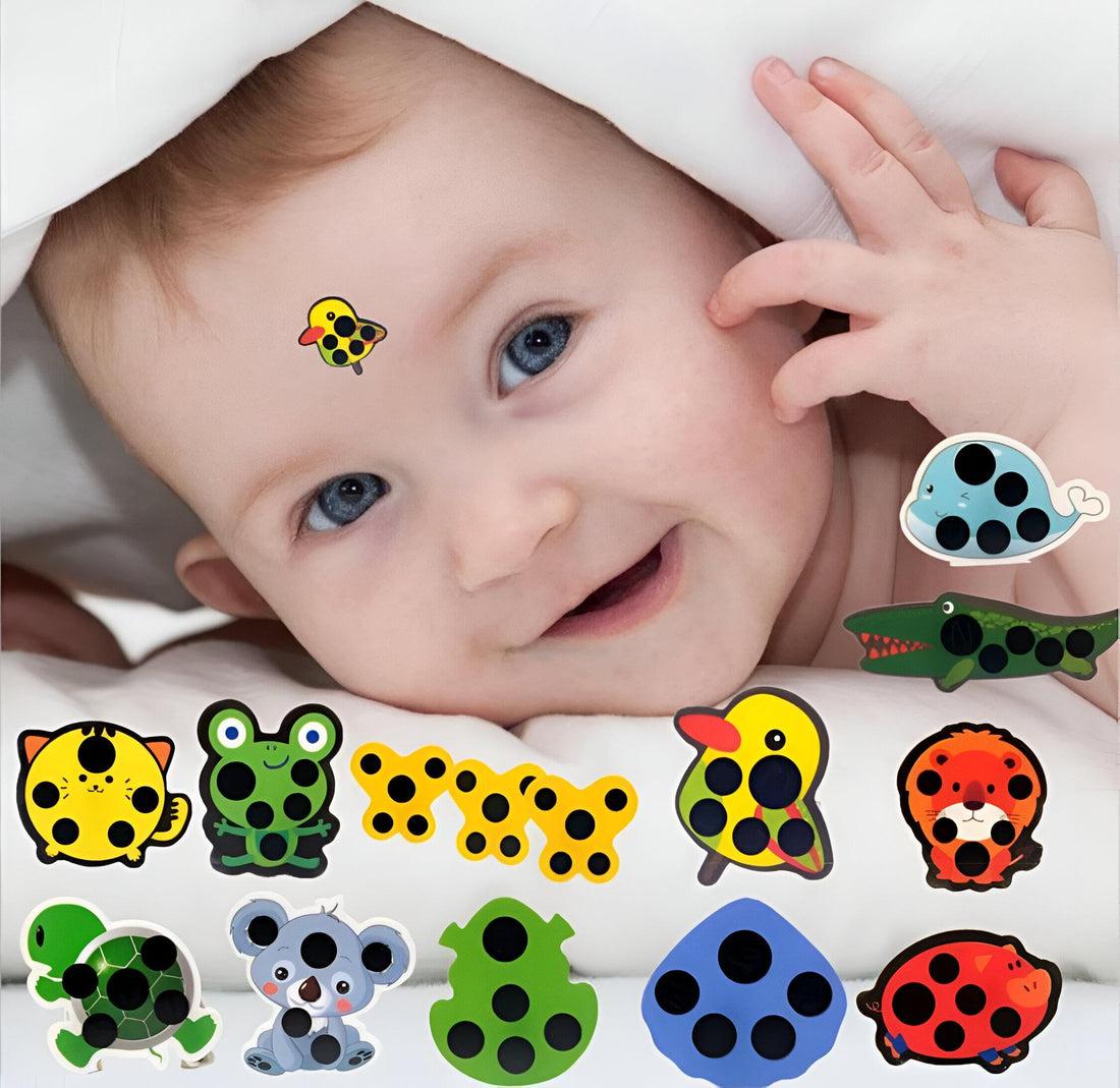 Baby Forehead Thermometer Adhesive Reusable - Continuous and Accurate Monitoring of Baby Temperature, Practical and Effective Alternative to Traditional Thermometer with Various Patterns (10)