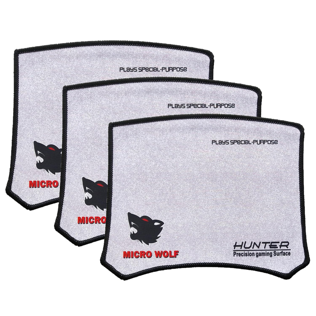 Pack of 3 Hunter Micro wolf Mouse Pad (Grey)