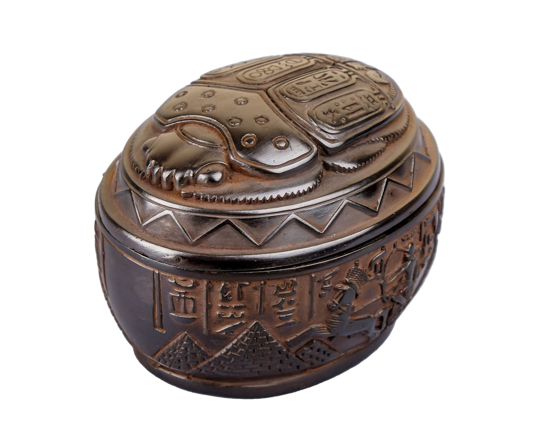 Fantastic Unique Ancient Egyptian Art Scarab as a Jewelry Box. Heavy black stone made in Egypt.