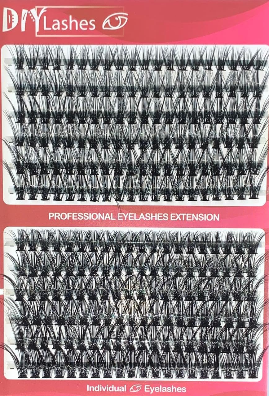 LAHES 240PCS - Extensions Individual Lash Volume 6D mink - FREE EYELASHES - Natural Eyelashes (2 MM TO 10 MM-MIX)-ONE BY ONE-12mm mix -2 shape