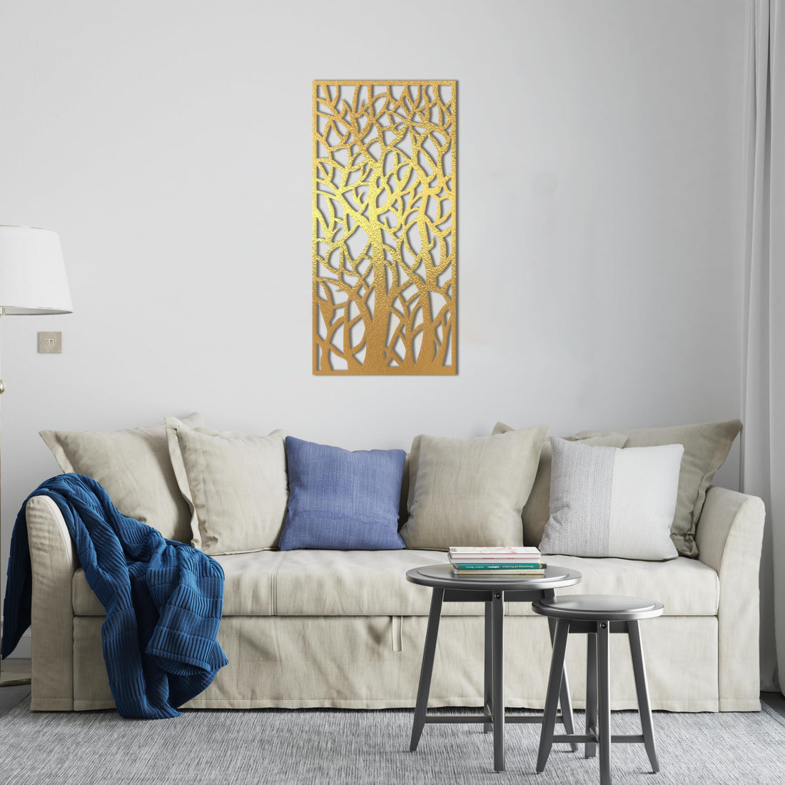 Home gallery Decorative tree trunks wooden wall Art 40X80 cm Gold