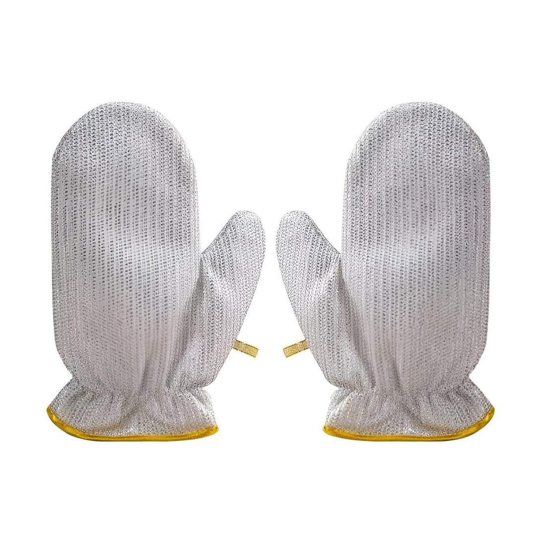 Gloves - Durable bamboo fiber dish-washing gloves designed for oil-free scrubbing, featuring silver wire grip for effective kitchen cleaning and long-lasting household use