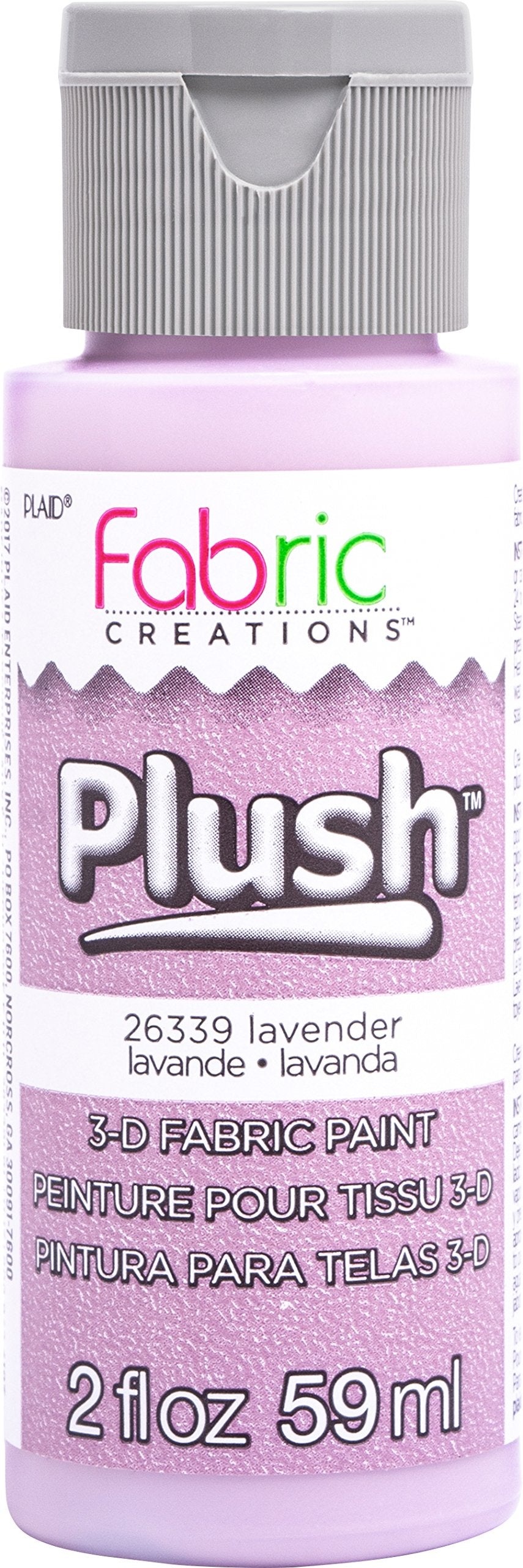 Fabric Creations 3-D Plush Fabric Paint, 2 oz, Lavender