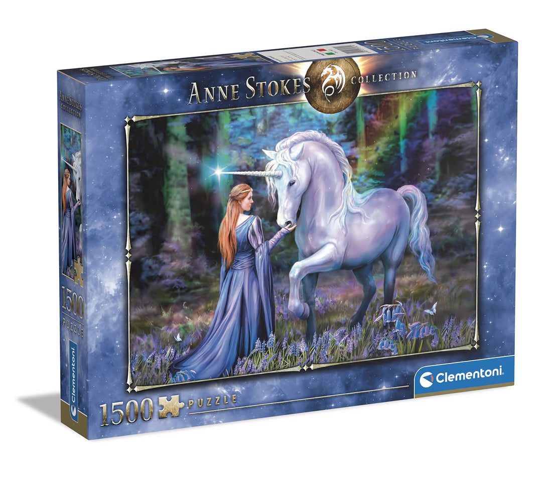Clementoni - Bluebell Wood Anne Stokes Jigsaw Puzzle 1500pcs Does Not Apply Collection Wood-1500 Made in Italy, 1500 Pieces, Fantasy, Fun for Adults, Multicoloured, Medium, 31821