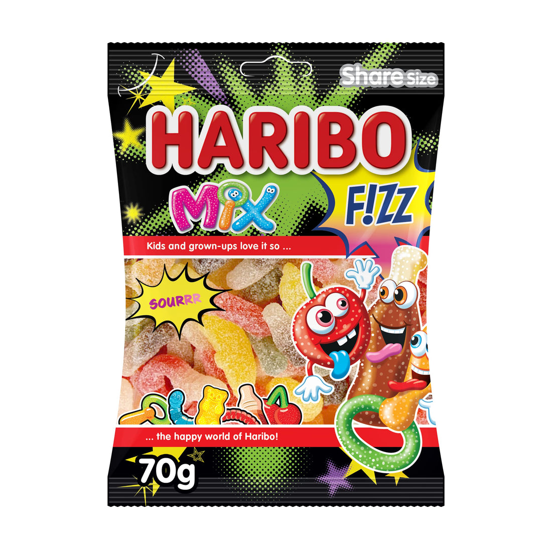 Haribo Fizz Mix Jelly 70G