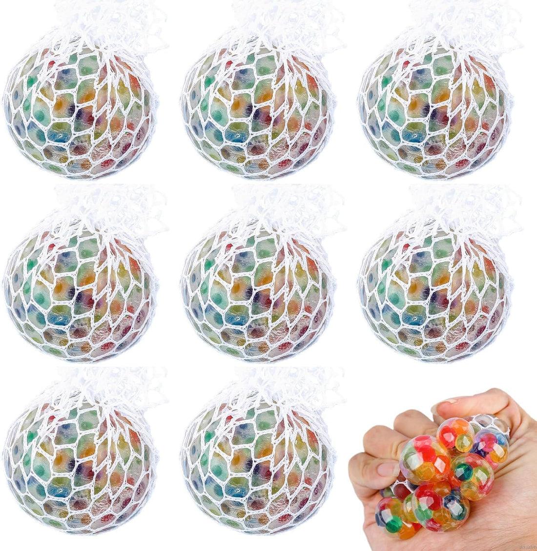 8 Squeeze Grape Balls, Silicone Stress Balls, Sensory Ball Toys, Anti-Anxiety Stress Reduction Toys for Children