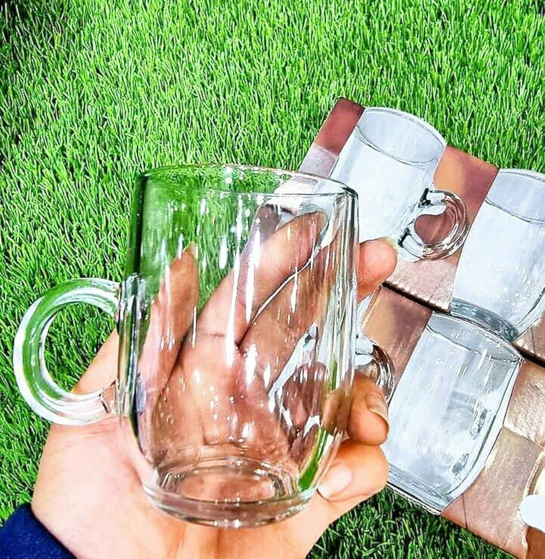 Star Glass Modern Tea Mug 3 Pieces Pure Glass