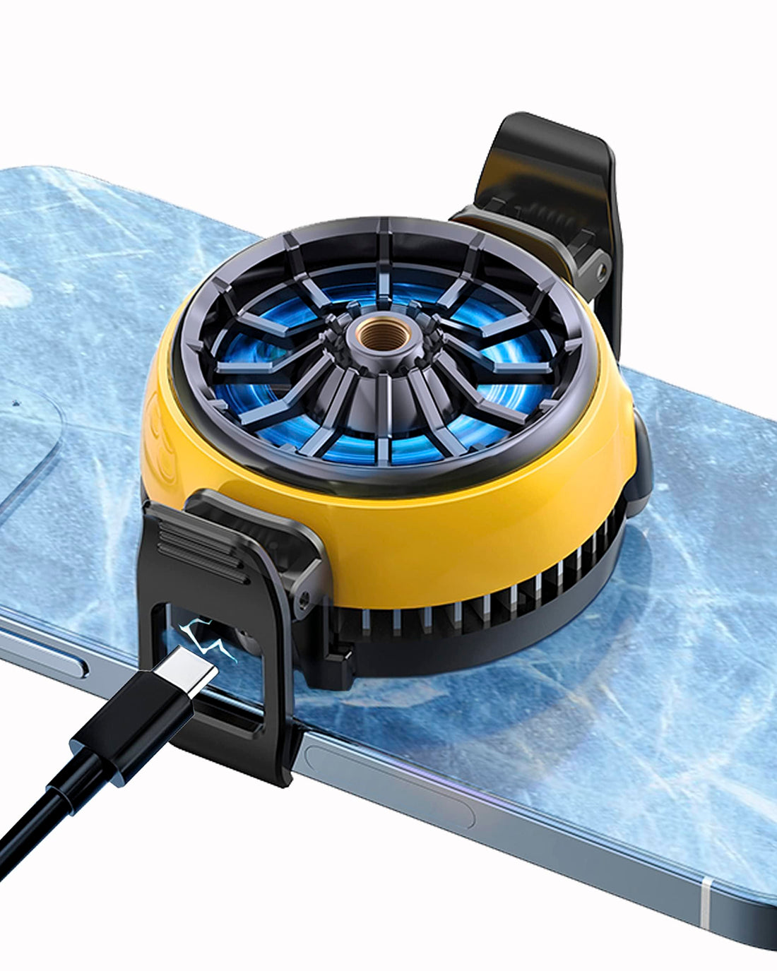 ACEDAYS Phone Cooler, Cell Phone Radiator with Semi-Conductor Cooling Chip, Universal Phone Cooling Fan for Mobile Gaming,Tiktok Live Streaming, Outdoor Vlog.