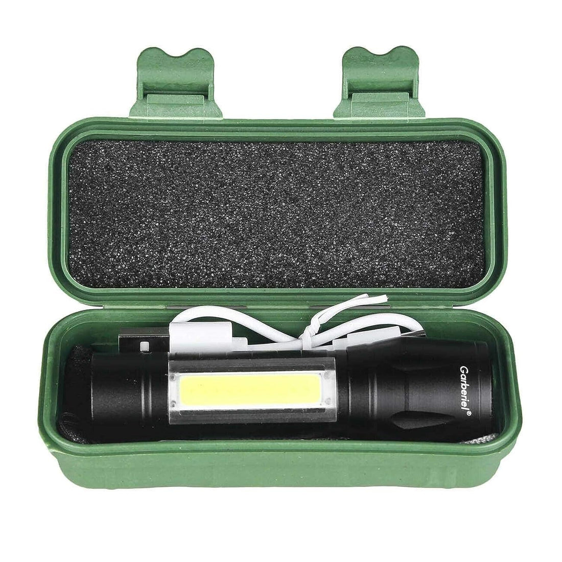 Portable USB Rechargeable Flashlight &COB Work Light Pen Torch Lamp