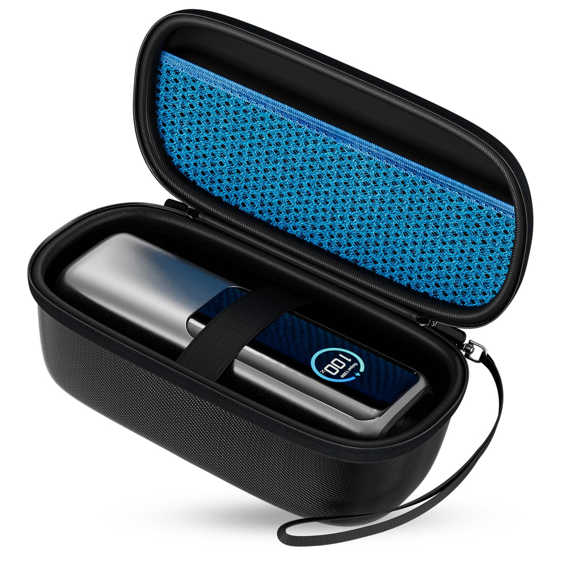 ProCase Travel Case Compatible for Anker Laptop Power Bank, 25000mAh 165W Portable Power Bank Storage Bag, Zippered Organizer Box for Chargers, Cables Accessories with Mesh Pocket -Black