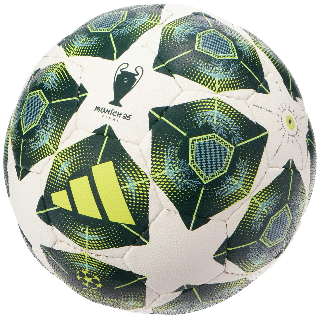 adidas ucl hard ground white,white,shadow green football ball (hand-stitched) for men size 4