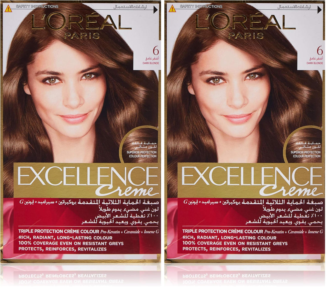 L’Oréal Paris L'Oréal Paris excellence creme - 6 dark blonde (Pack of 2)