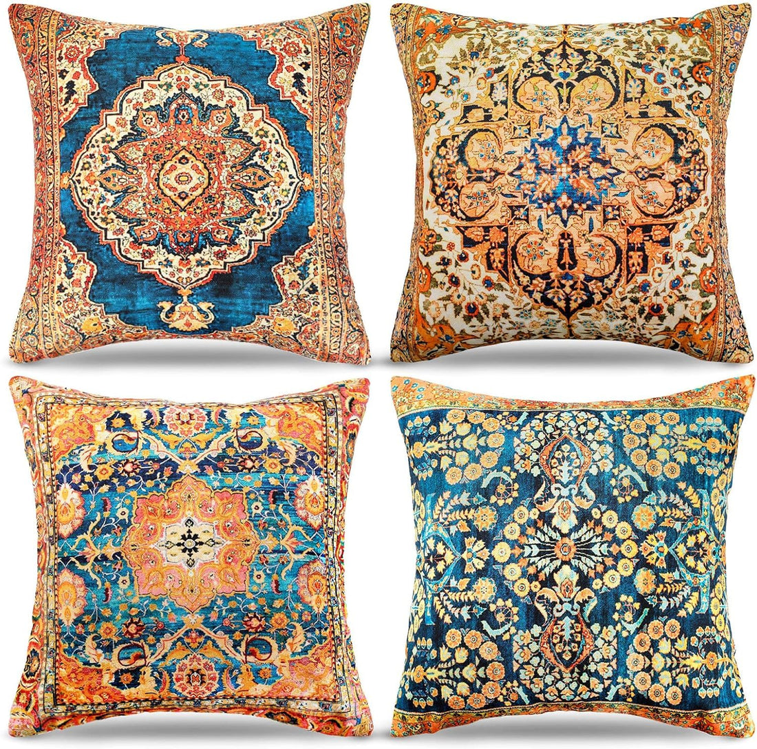 Pillow Case Cushion Cover set from MEGA JO in modern colors and attractive designs 18 x 18 inches 45 x 45 cm (MJ120)