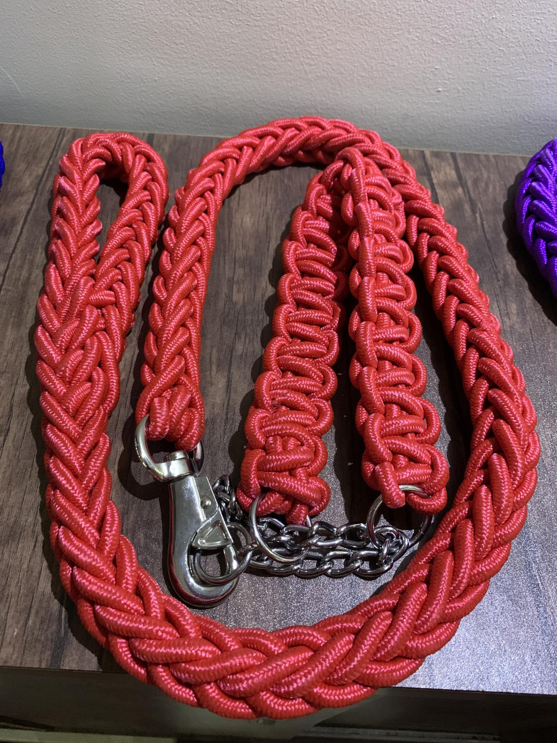 (XL) Large Size Imported Dog Leash (Red)