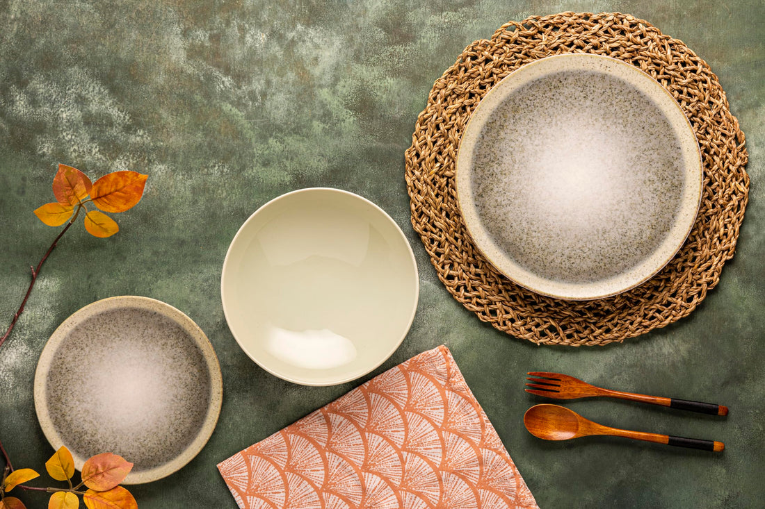Lotus 6031 Cup Dinner Set 18-Pieces, 5 Multicolor (6 pie plates + 6 gateau plates + 6 bowls of soup + 6 bowls + 1 large serving + 1 small serving)