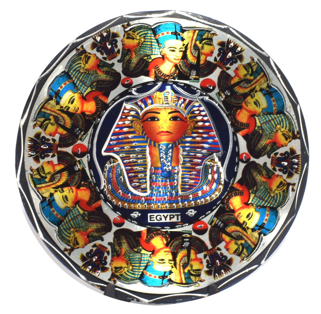 immatgar pharaonic Decorative plate ancient Egyptian souvenirs gifts from Egypt Collectible Pharaoh (Tutankhamun 4-19 CM)