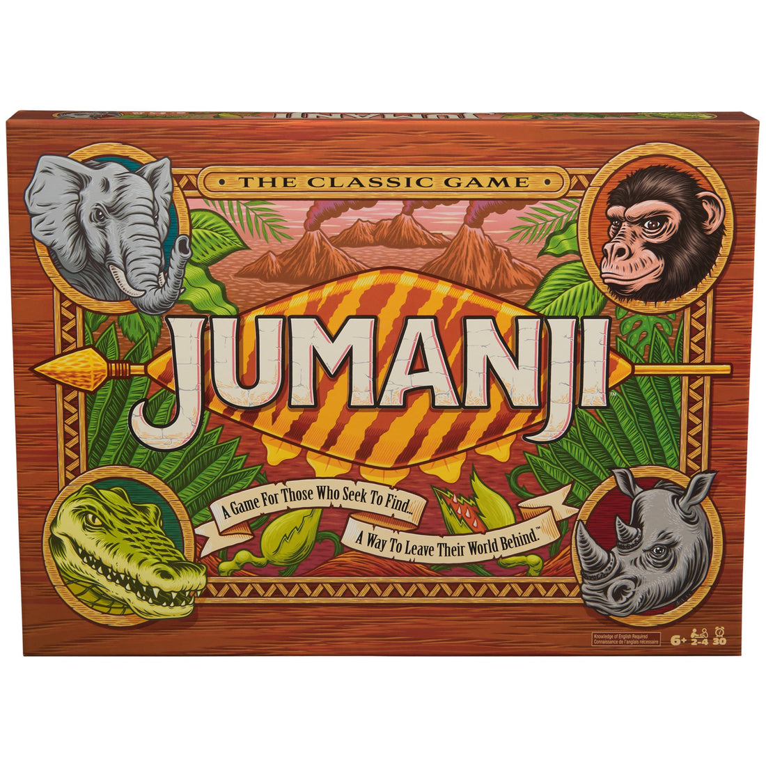 Spin Master Games Jumanji The Game, The Classic Scary Adventure Family Board Game Based on the Action-Comedy Movie, for Kids and Adults Ages 8 & up