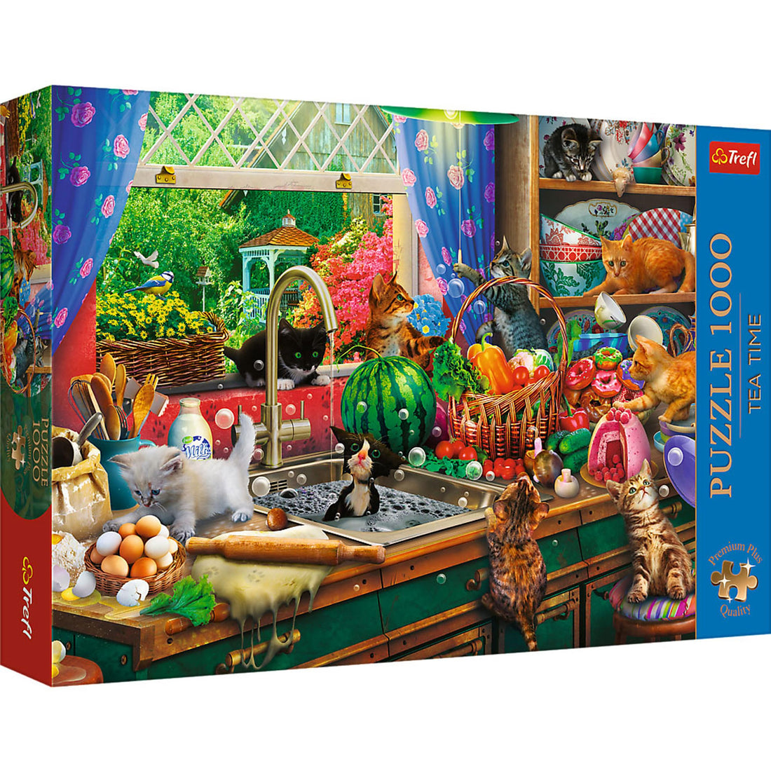 Puzzles - "1000 Premium Plus" - Tea Time: Troublemaker kittens_FSC Mix 70%