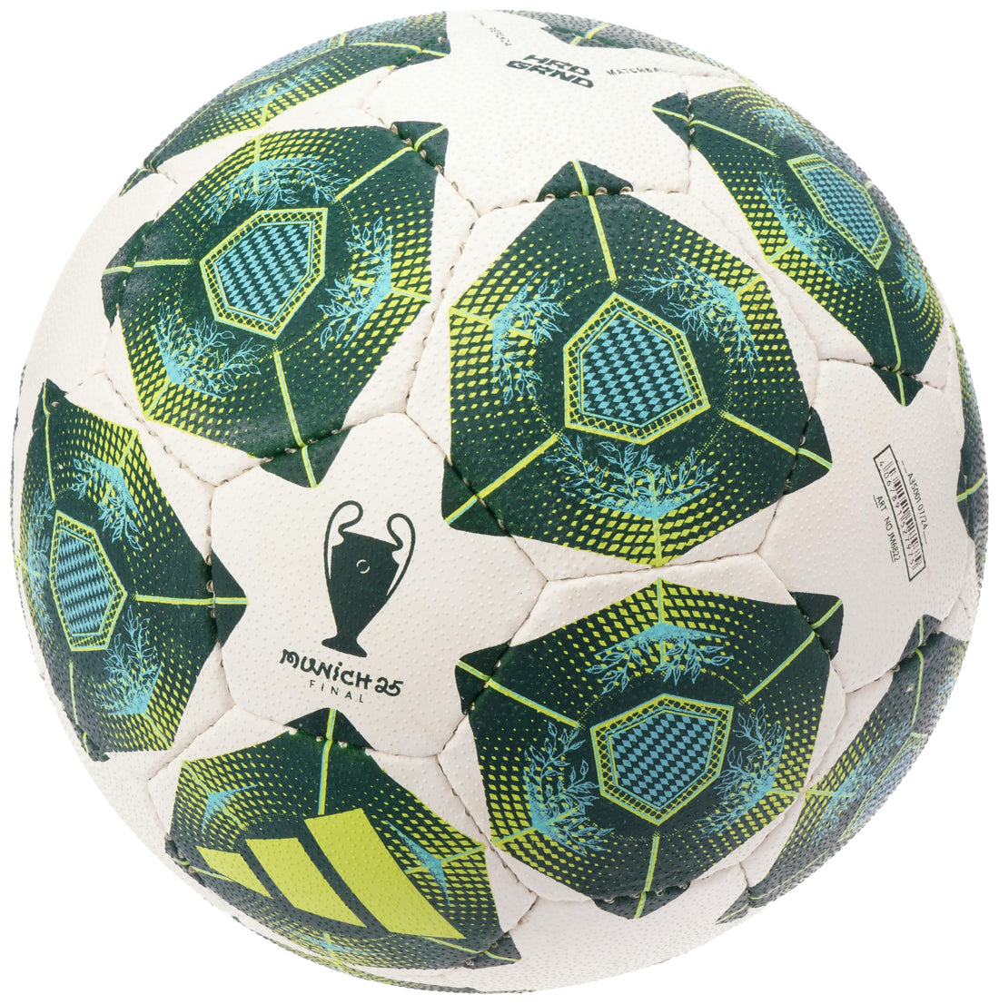 adidas ucl hard ground white,white,shadow green football ball (hand-stitched) for men size 5