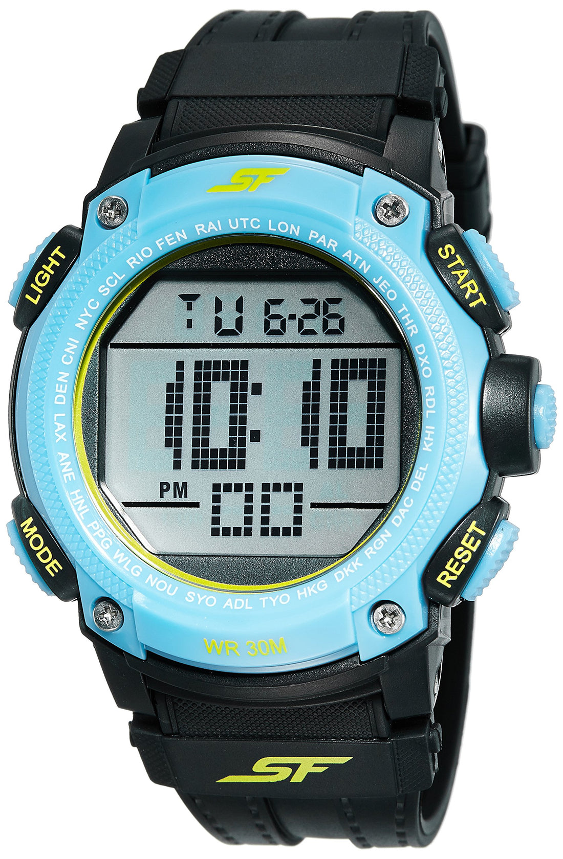Sonata Watch for Men, Automatic Movement, Digital Display, Black Plastic Strap-NP77073PP04