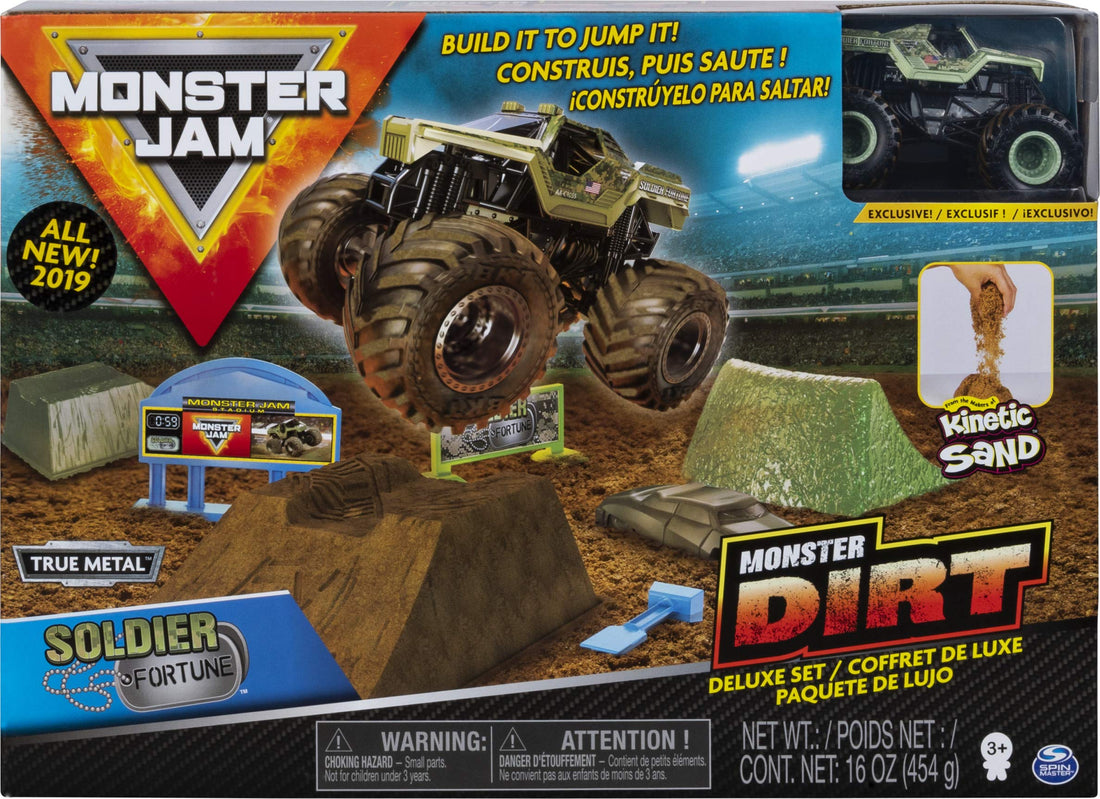 Spin Master Monster Dirt Car with Kinetic Sand for Kids - Multi Color