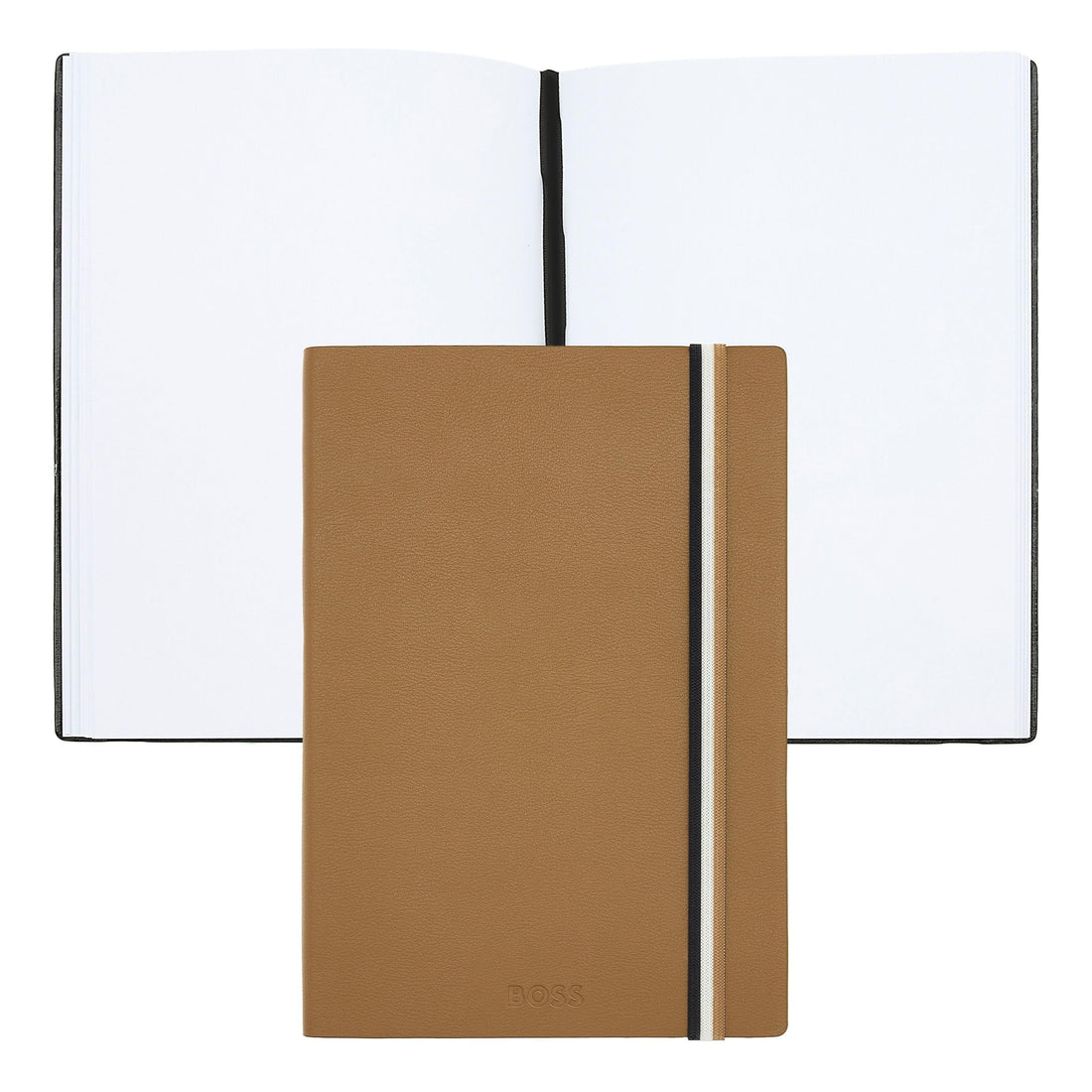 HUGO BOSS Notebook A5 Iconic Camel Plain